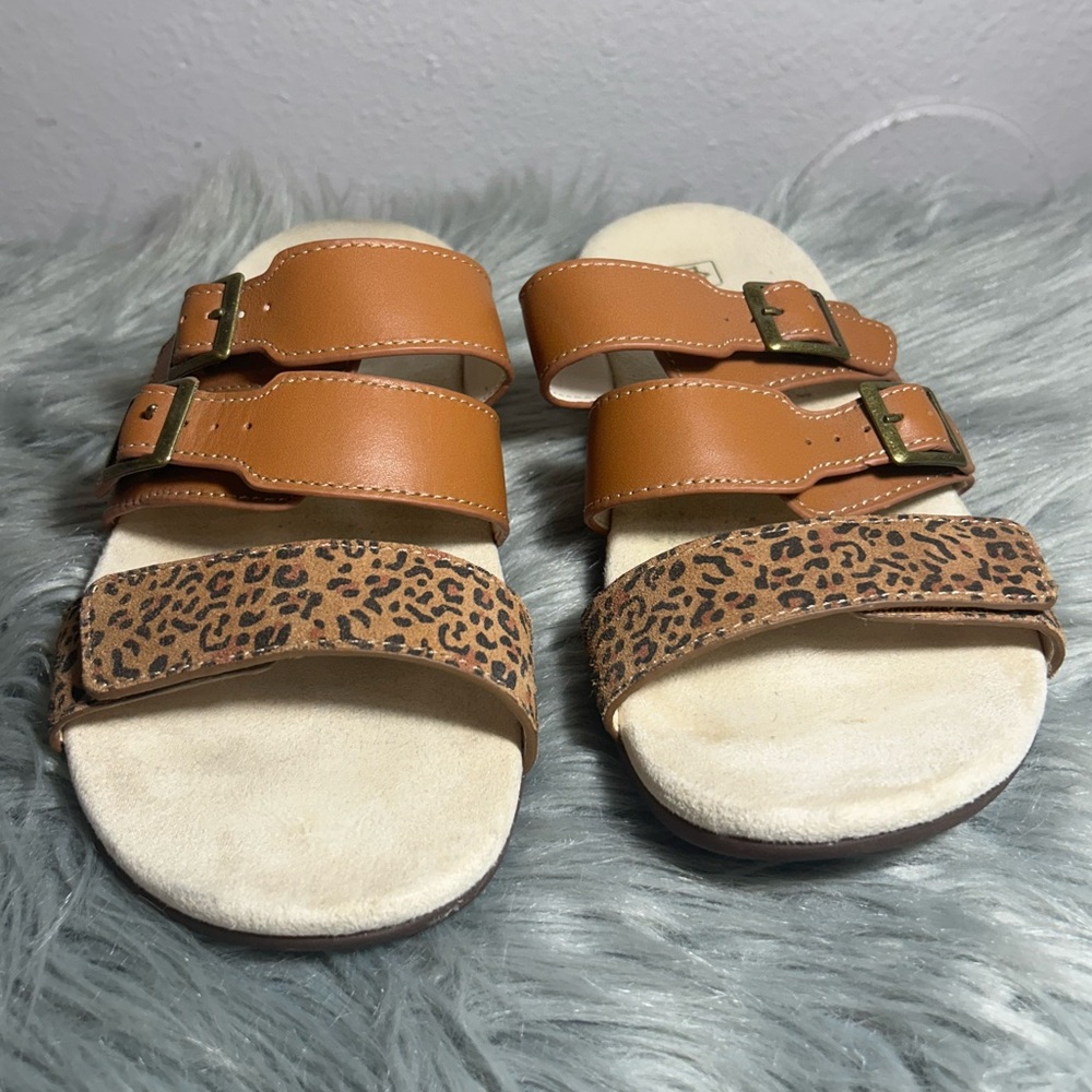 Spenco Footwear Orchid Sandal Saddle Cheetah Sandal Size - Picture 3 of 10